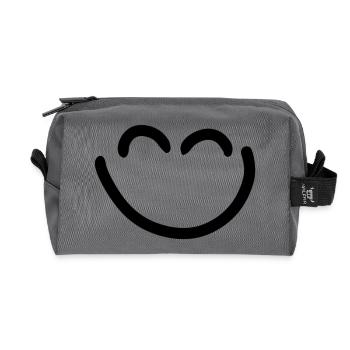Sourire Croquis Sourire Joie Plaisir Heureux Drôle - Trousse de toilette en tissu recyclé - anthracite - Devant