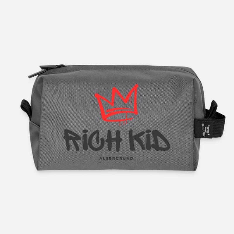 Rich Kid Alsergrund - Recycelte Kulturtasche - Anthrazit