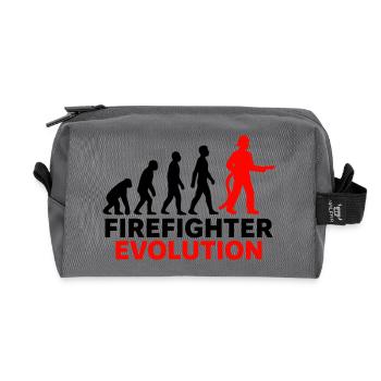 Feuerwehr Evolution Held Geschenk Cool - Recycelte Kulturtasche - Anthrazit - Vorne