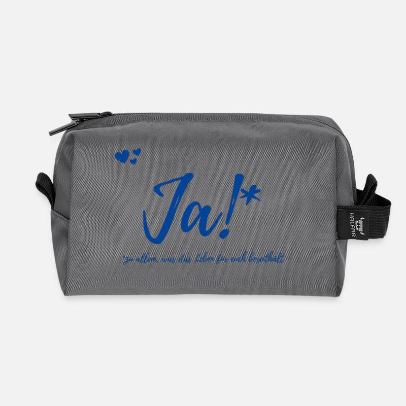 Geschenk Hochzeit - Recycelte Kulturtasche - Anthrazit