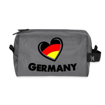 deutschland_herz_germany - Trousse de toilette en tissu recyclé - anthracite - Devant
