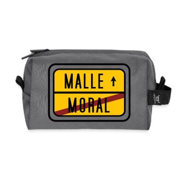 Malle statt Moral – Lustiges Party Design - Recycelte Kulturtasche - Anthrazit - Vorne