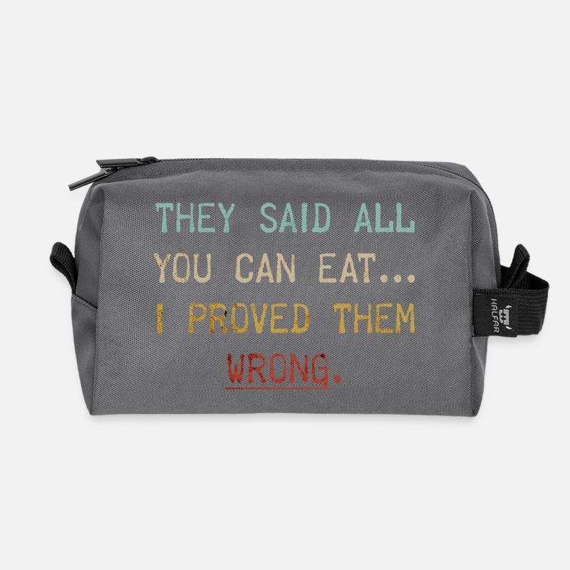 Essen Saying - Recycled Toiletry Zip Bag - anthracite