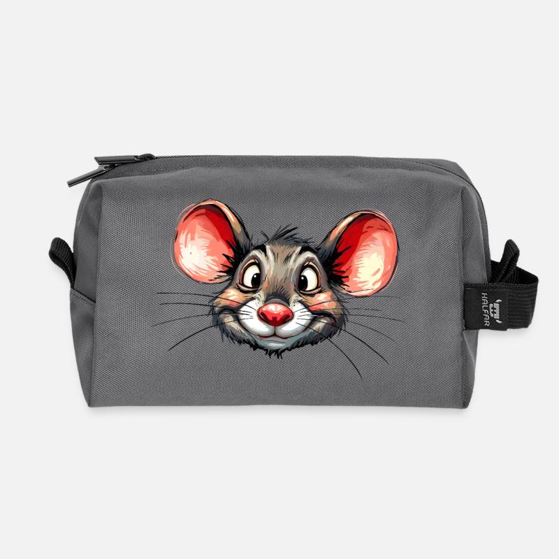 Maus - Recycelte Kulturtasche - Anthrazit
