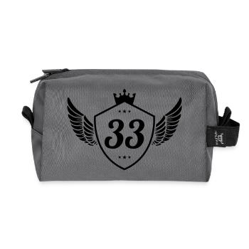33 Wappen - Recycelte Kulturtasche - Anthrazit - Vorne