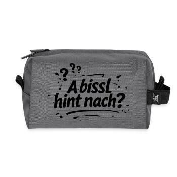 A bissel hint nach - Recycelte Kulturtasche - Anthrazit - Vorne