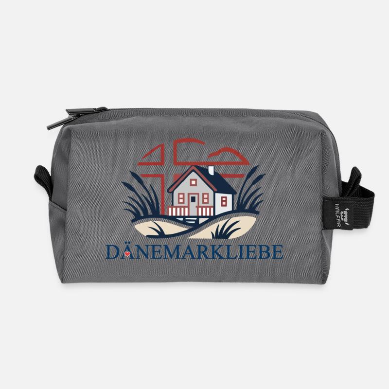 Dänemarkliebe - Ein Statement mit Aussagekraft - Recycelte Kulturtasche - Anthrazit