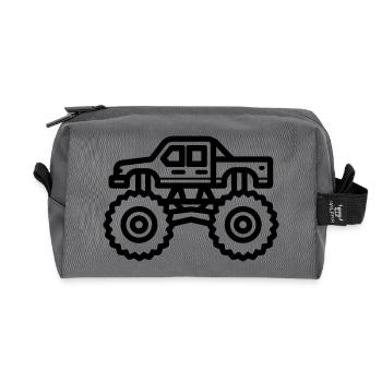 monster truck - Trousse de toilette en tissu recyclé - anthracite - Devant
