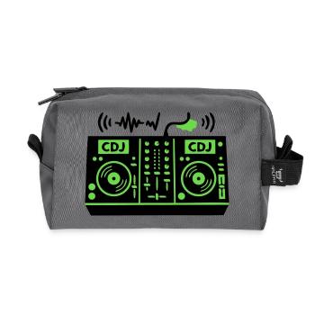 DJ Mixer Mischpult Techno Festival Raver - Recycelte Kulturtasche - Anthrazit - Vorne