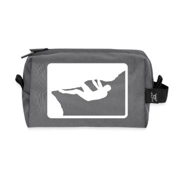 Boulderer en plein air - Trousse de toilette en tissu recyclé - anthracite - Devant