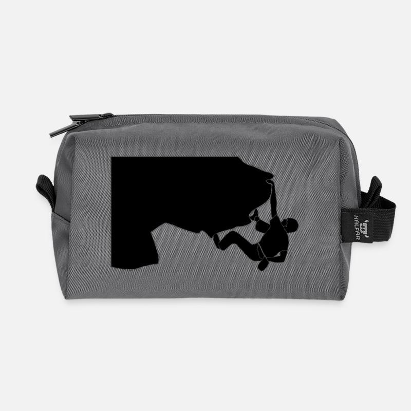 klettern überhang - Recycelte Kulturtasche - Anthrazit