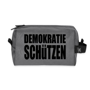 demokratie schützen - Recycelte Kulturtasche - Anthrazit - Vorne