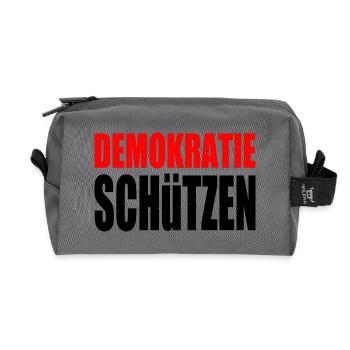 demokratie schützen - Recycelte Kulturtasche - Anthrazit - Vorne