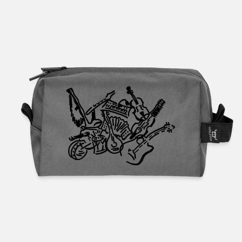 Musikinstrumente - Recycelte Kulturtasche - Anthrazit