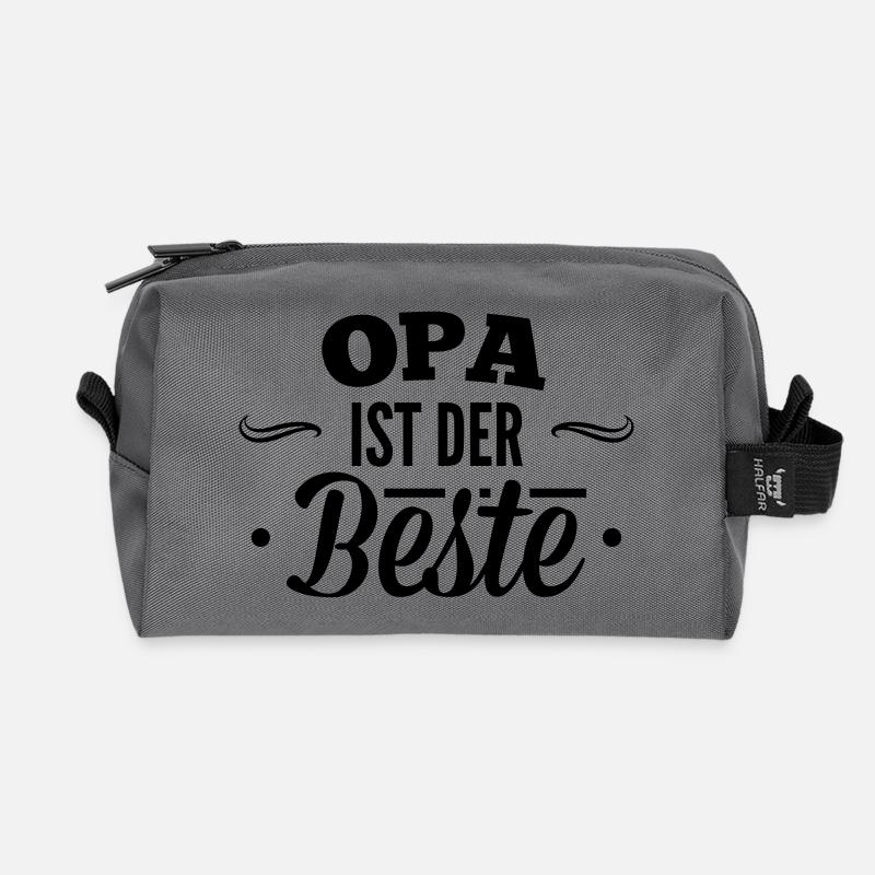 Opa ist der beste - Recycelte Kulturtasche - Anthrazit