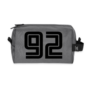 92 - Recycled Toiletry Zip Bag - anthracite - Front