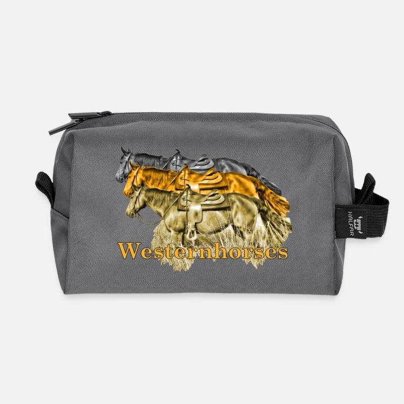 Westernhorses - Recycelte Kulturtasche - Anthrazit