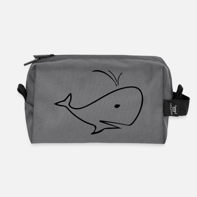 Wal - Recycelte Kulturtasche - Anthrazit