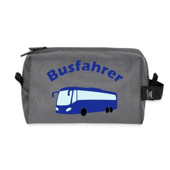 Busfahrer Design - Recycelte Kulturtasche - Anthrazit - Vorne