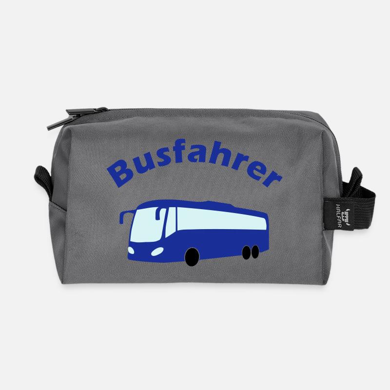 Busfahrer Design - Recycelte Kulturtasche - Anthrazit