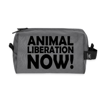 Animal liberation now - Recycelte Kulturtasche - Anthrazit - Vorne