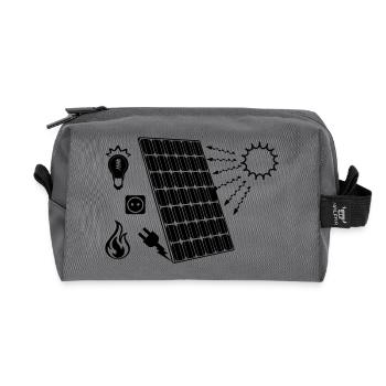 Panneau solaire à énergie solaire - Trousse de toilette en tissu recyclé - anthracite - Devant