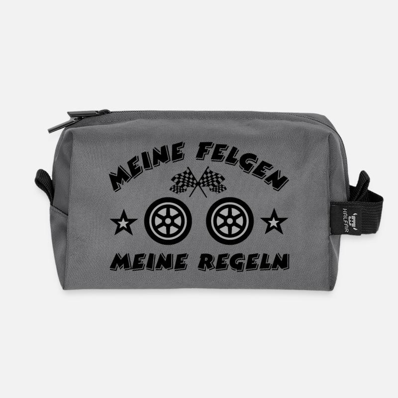 Auto - Recycelte Kulturtasche - Anthrazit