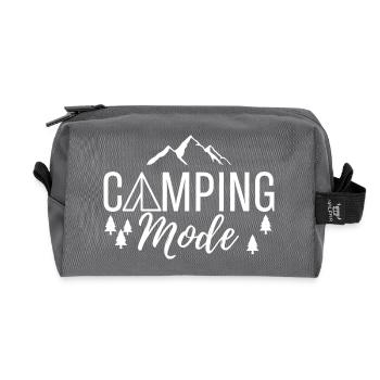 Camping Mode Weiß - Recycelte Kulturtasche - Anthrazit - Vorne