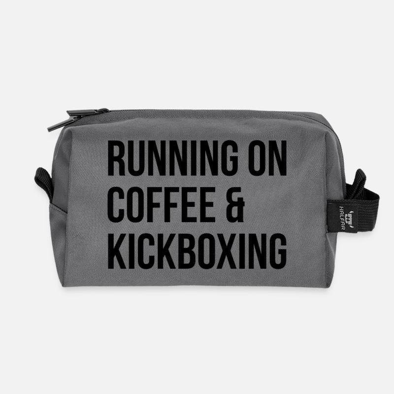 Kickboxen - Recycelte Kulturtasche - Anthrazit