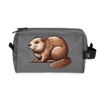 Castor - Trousse de toilette en tissu recyclé - anthracite - Devant