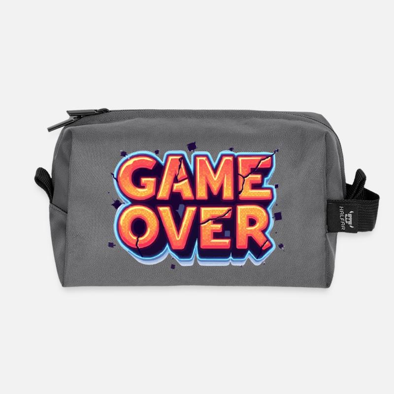 Game Over - Recycelte Kulturtasche - Anthrazit