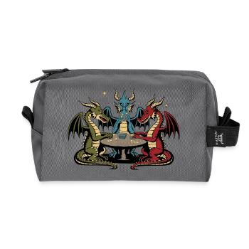 Drachen-Spielkarten - Recycelte Kulturtasche - Anthrazit - Vorne