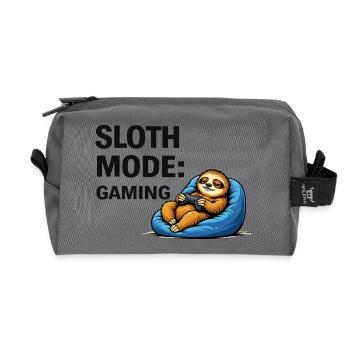 Sloth Mode Gaming - Recycled Toiletry Zip Bag - anthracite - Front