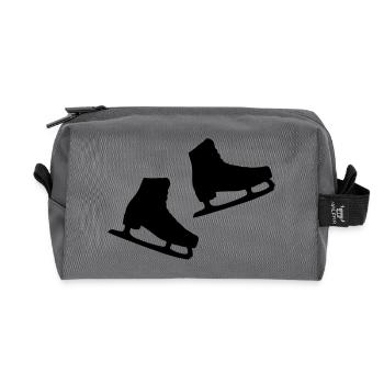 paar_schlittschuhe - Recycelte Kulturtasche - Anthrazit - Vorne
