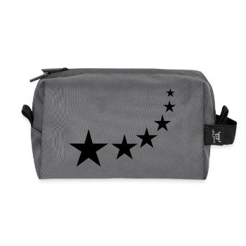 6 stars in bow icon - Recycled Toiletry Zip Bag - anthracite - Front