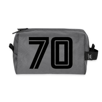 70 - Recycled Toiletry Zip Bag - anthracite - Front