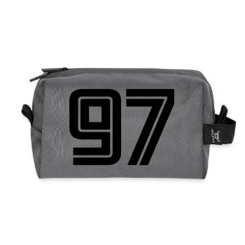 97 - Recycled Toiletry Zip Bag - anthracite - Front