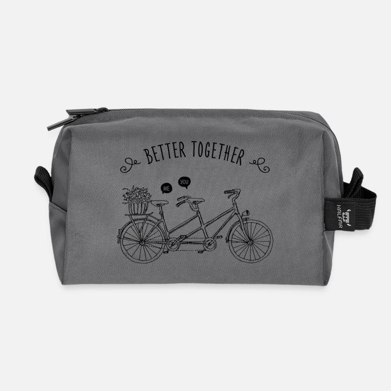 Better Together / Tandem / Me & You - Recycelte Kulturtasche - Anthrazit