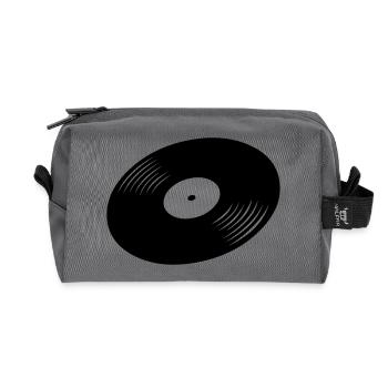 Schallplatte, Vinyl, Record - Recycelte Kulturtasche - Anthrazit - Vorne