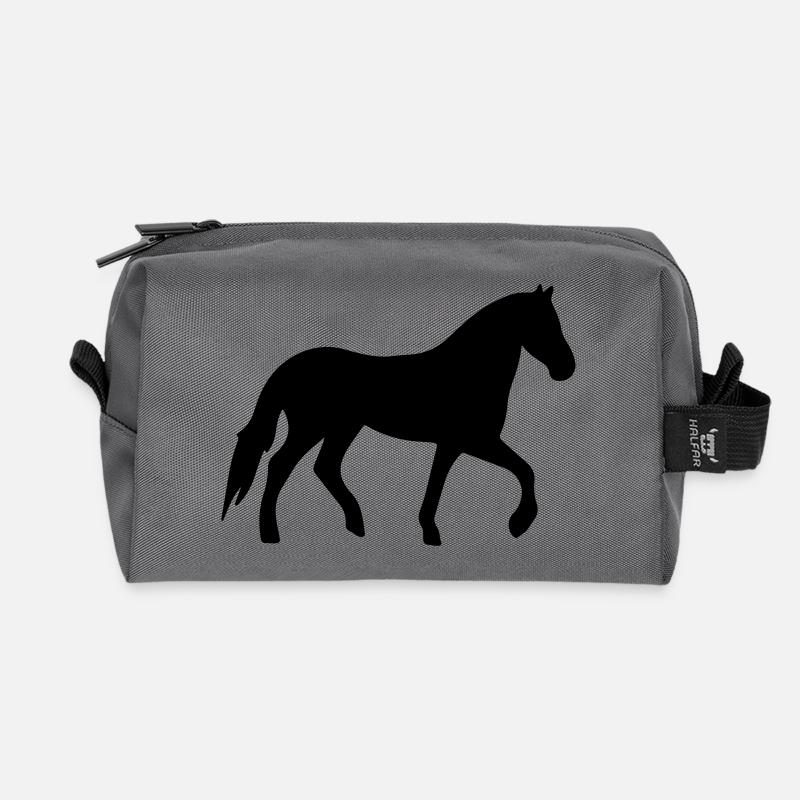 horse - Recycelte Kulturtasche - Anthrazit