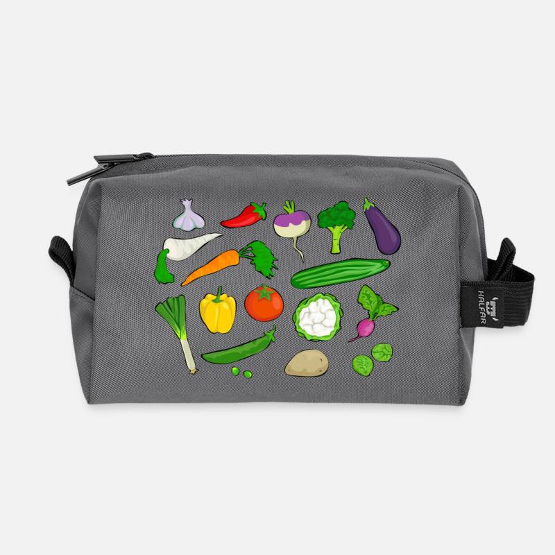 Gemüse - Recycelte Kulturtasche - Anthrazit
