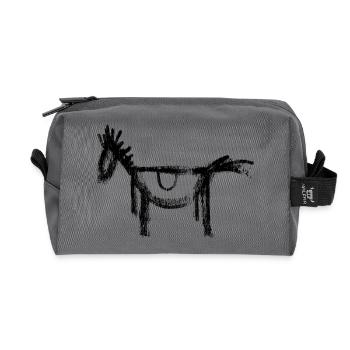 Pferd horse Pony Graffiti Wallart Skizze Zeichnung - Recycelte Kulturtasche - Anthrazit - Vorne