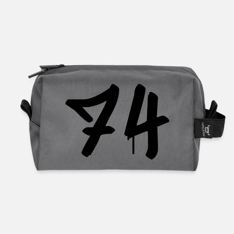 Graffiti : 74 - Recycelte Kulturtasche - Anthrazit