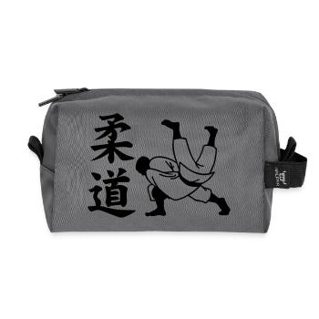 judo - Recycled Toiletry Zip Bag - anthracite - Front