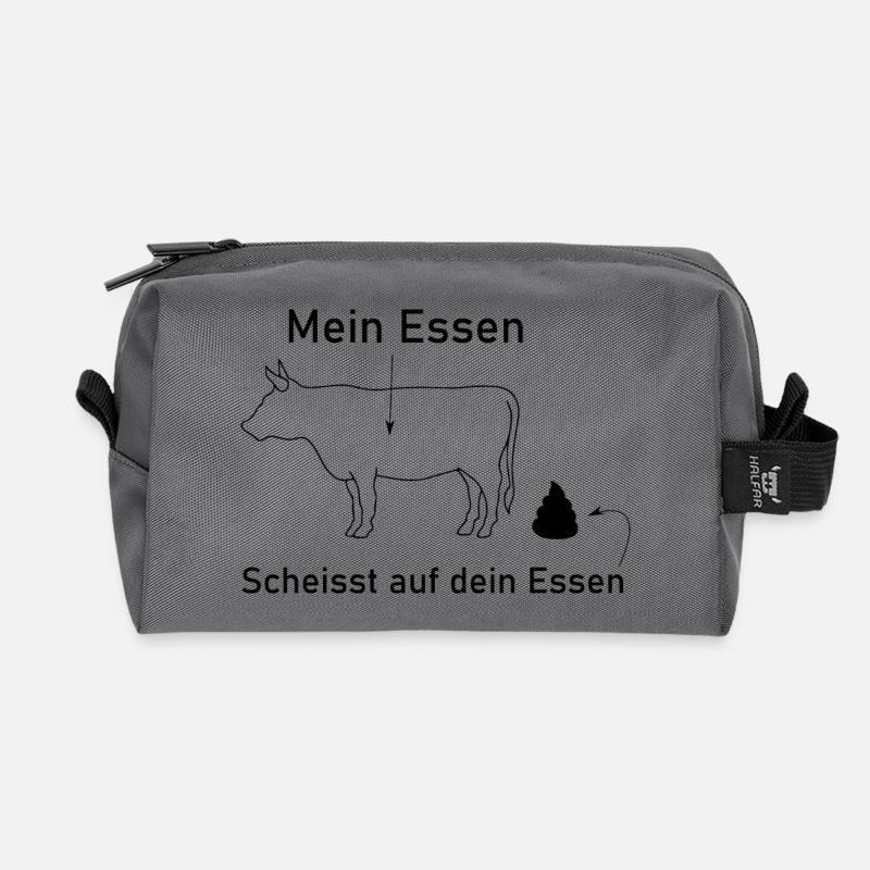 Mein Essen scheisst auf dein Essen - Recycelte Kulturtasche - Anthrazit