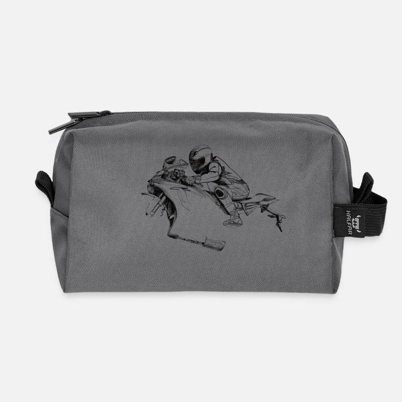Motorrad - Recycelte Kulturtasche - Anthrazit
