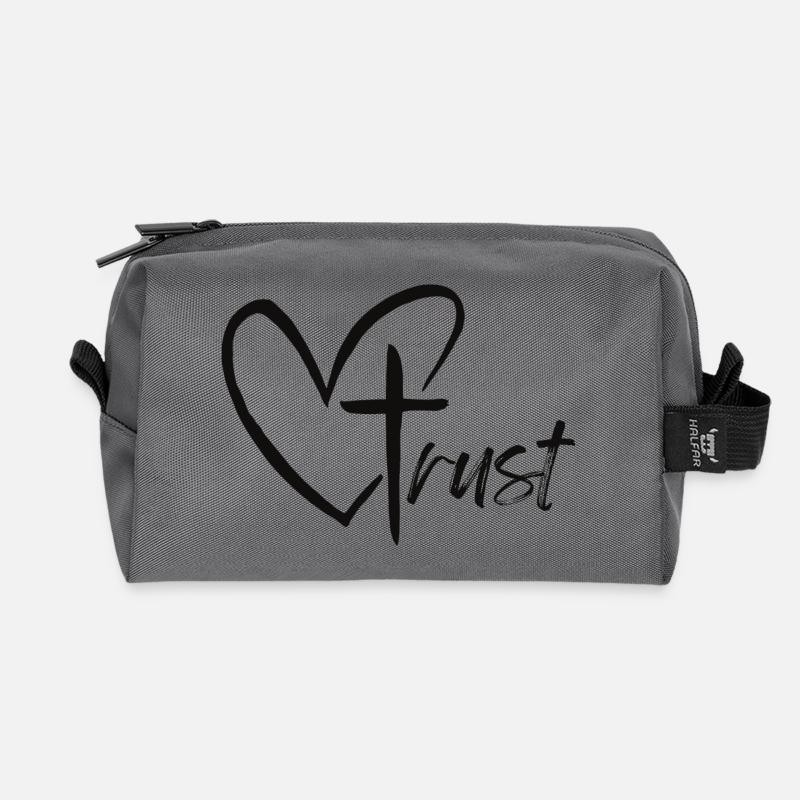 Trust - Recycled Toiletry Zip Bag - anthracite