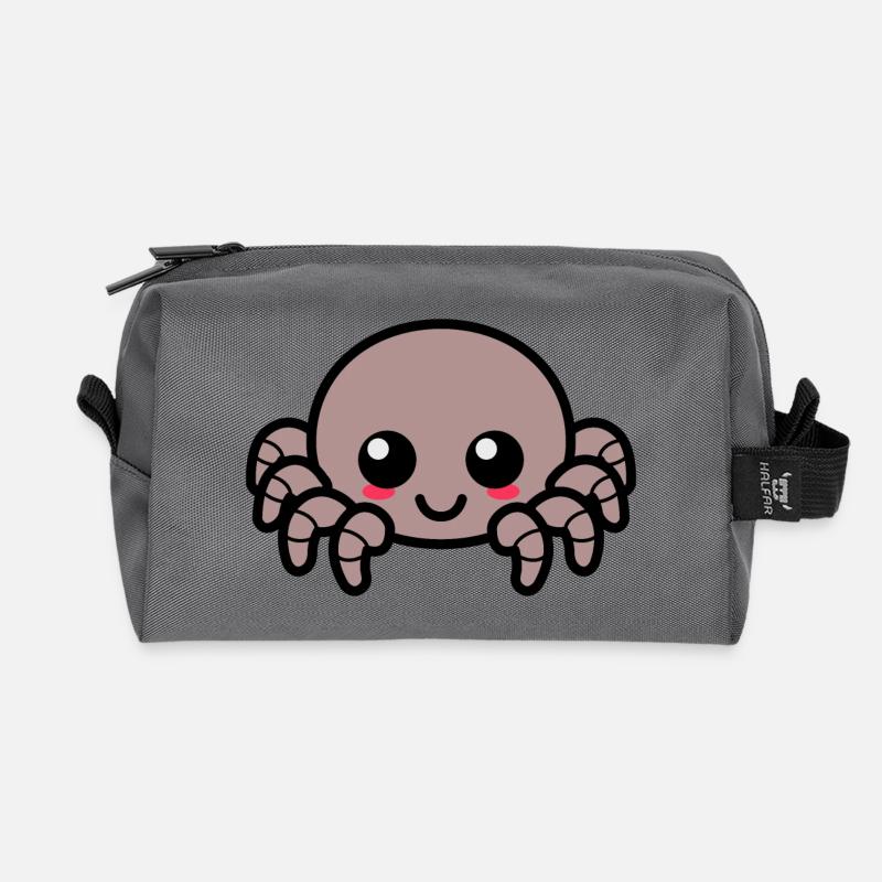Spinne - Recycelte Kulturtasche - Anthrazit