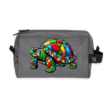 Harlekin-Schildkröte - Recycelte Kulturtasche - Anthrazit - Vorne