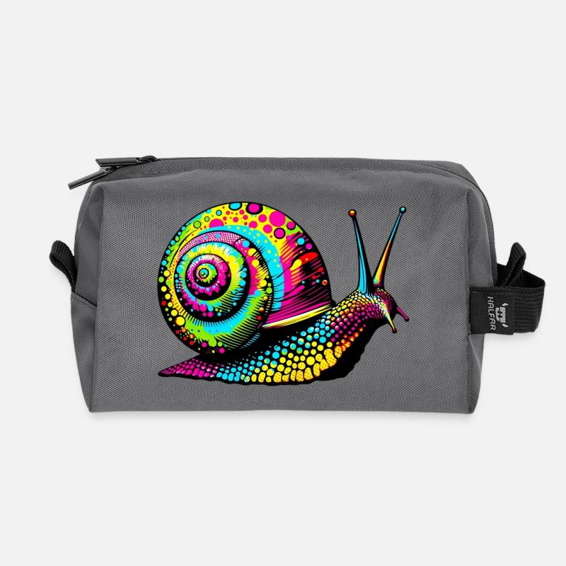 Schnecke - Recycelte Kulturtasche - Anthrazit